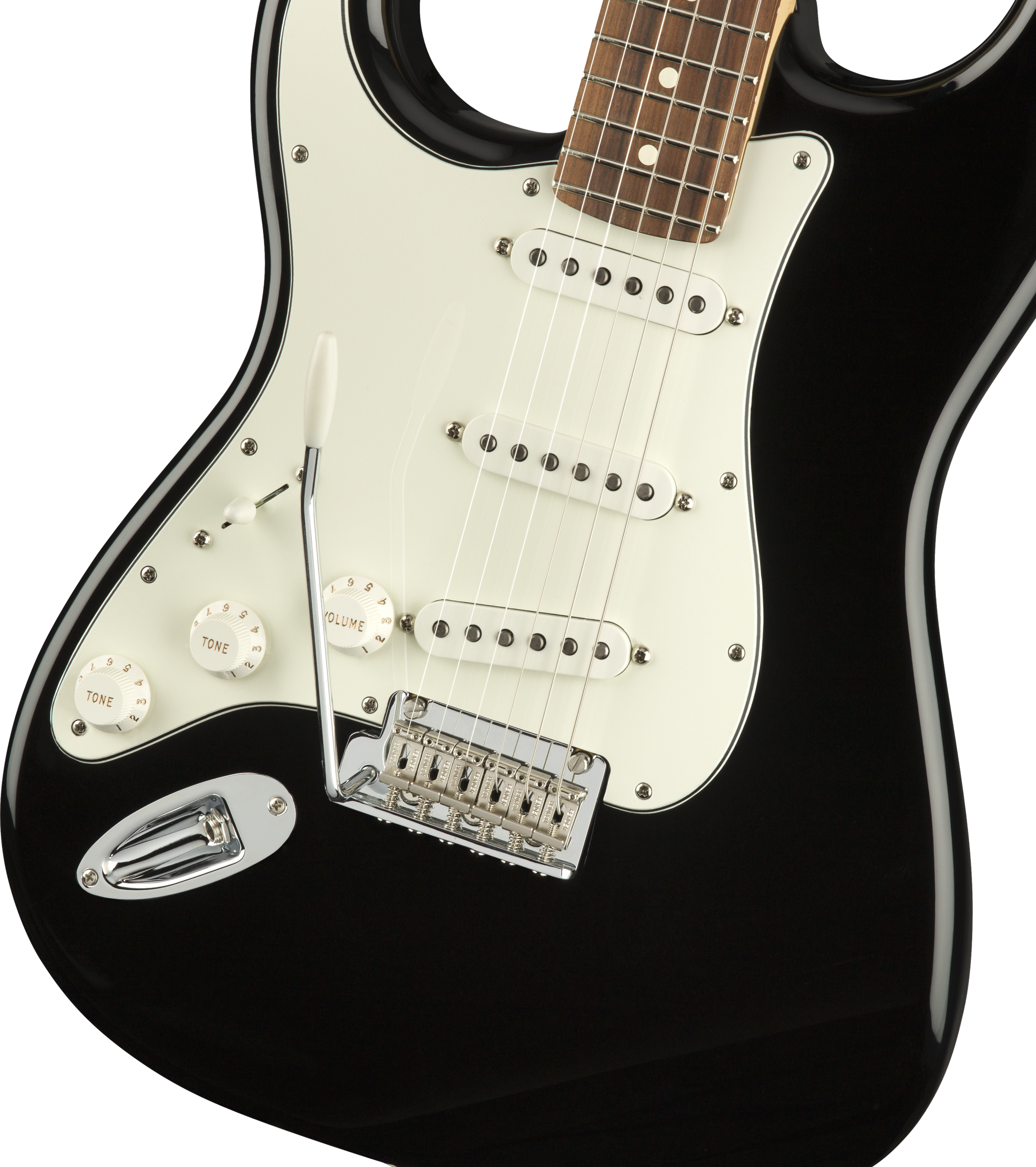 Player Stratocaster Left Handed, Pau Ferro Fingerboard, Black