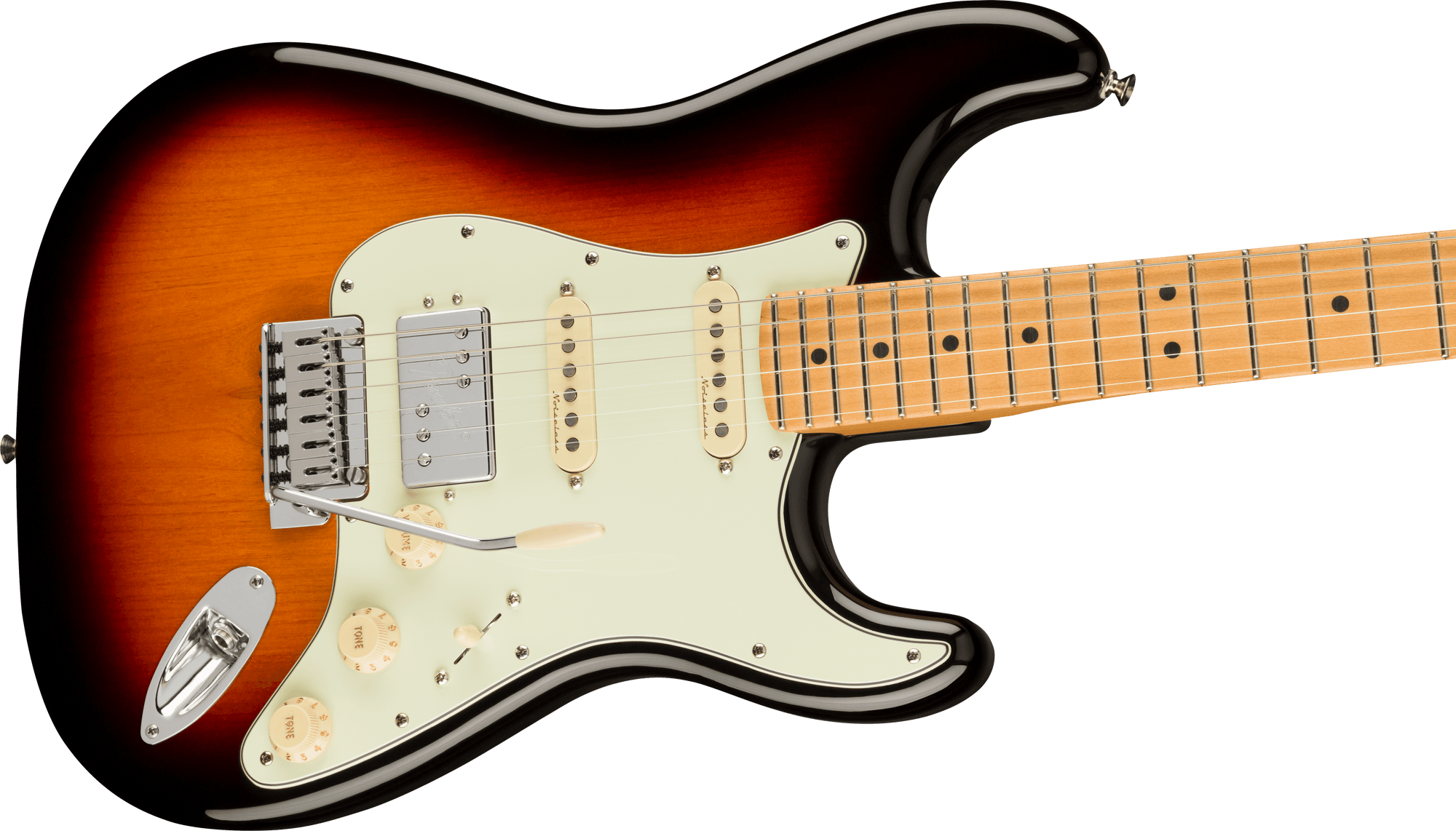 Player Plus Stratocaster HSS, Maple Fingerboard, 3-Color Sunburst