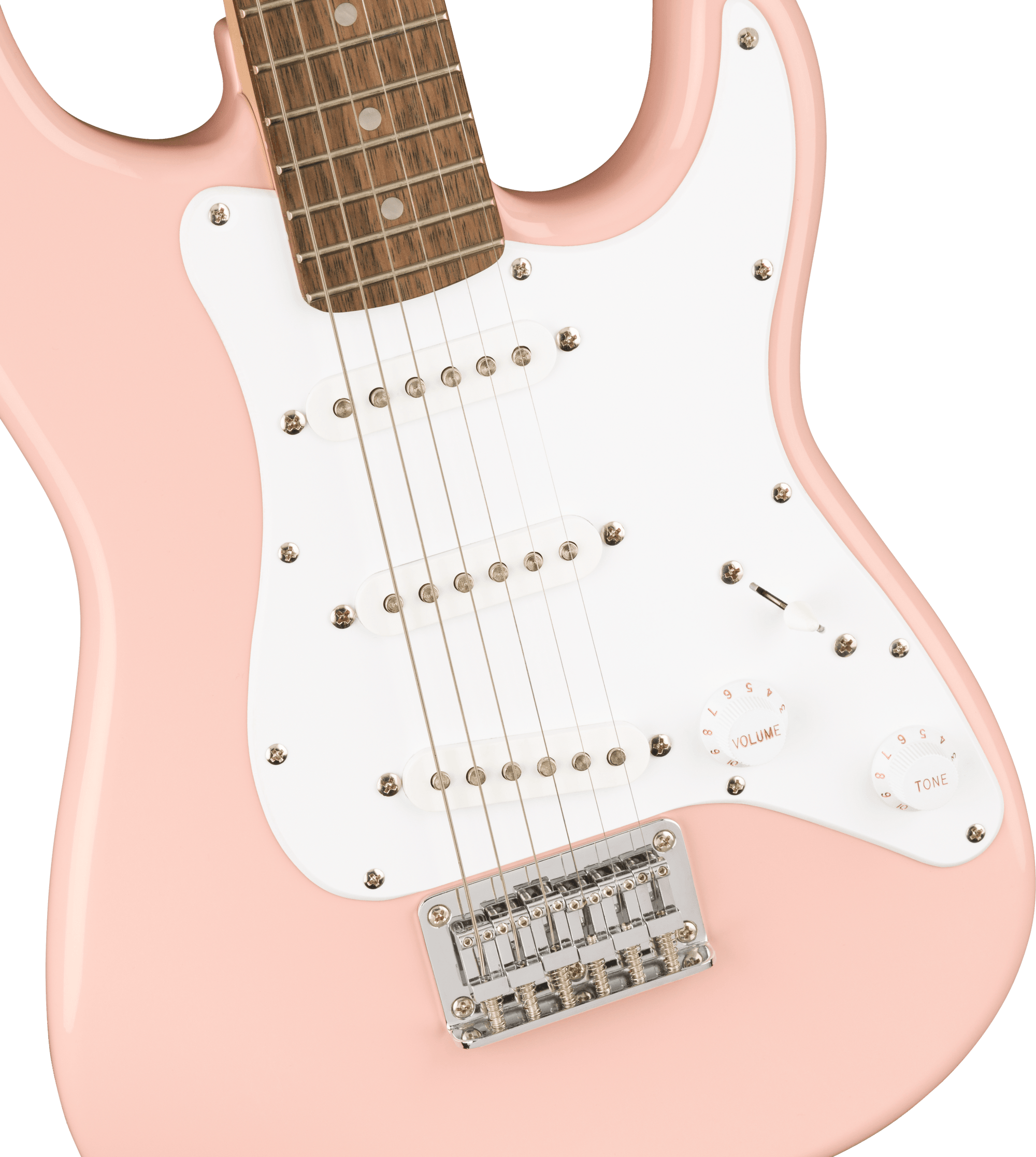 Mini Stratocaster, Laurel FB, Shell Pink