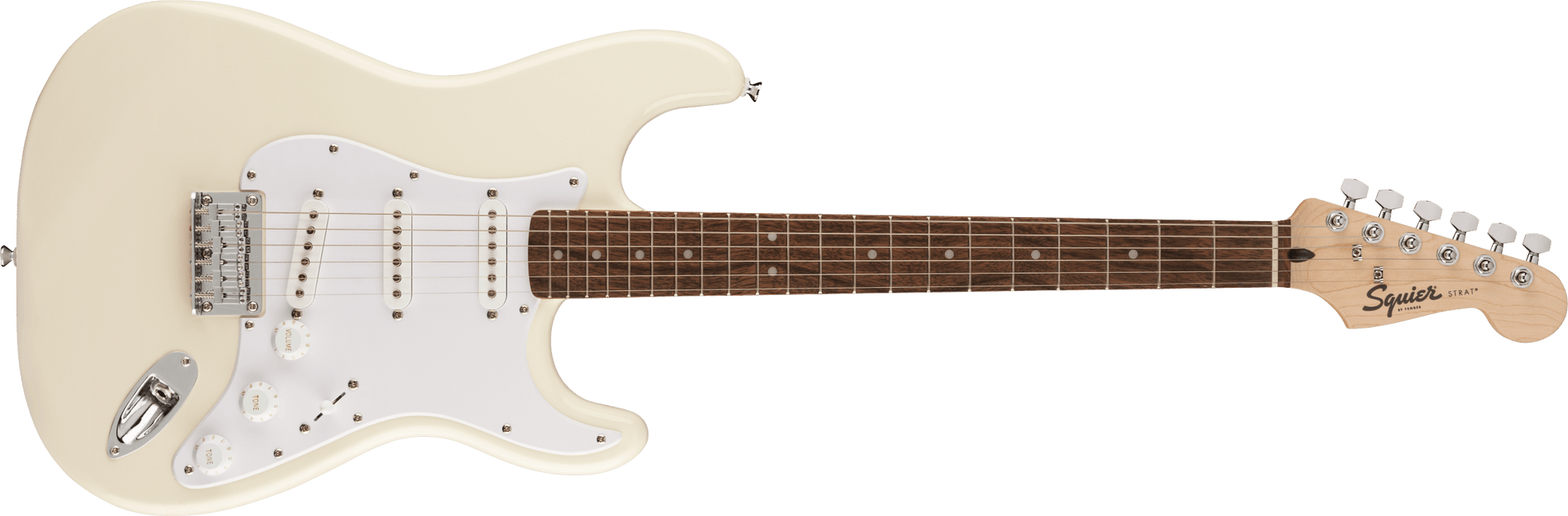 FSR Stratocaster HT Pack, White Pickguard, Olympic White, Frontman 10G - 120V