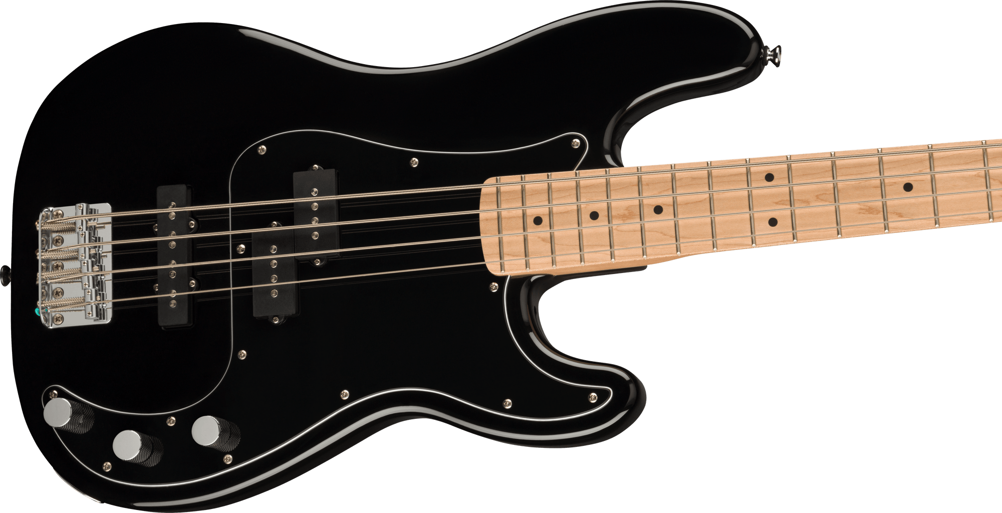 Affinity Series Precision Bass PJ Pack, Black, Maple FB, Gig Bag, Rumble 15