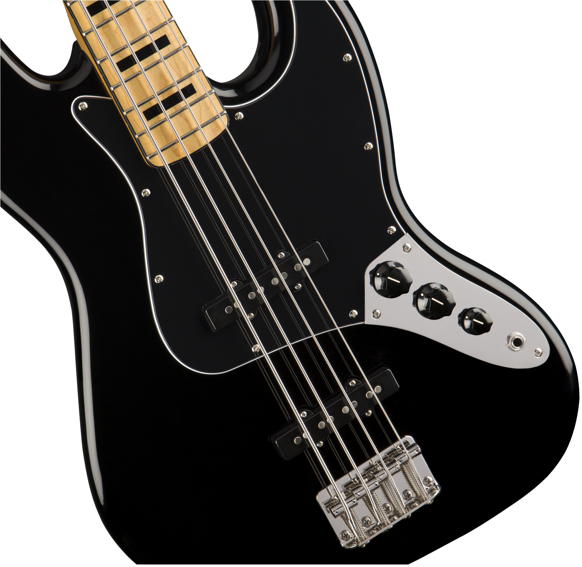 Classic Vibe '70s Jazz Bass, Black, Maple Fingerboard