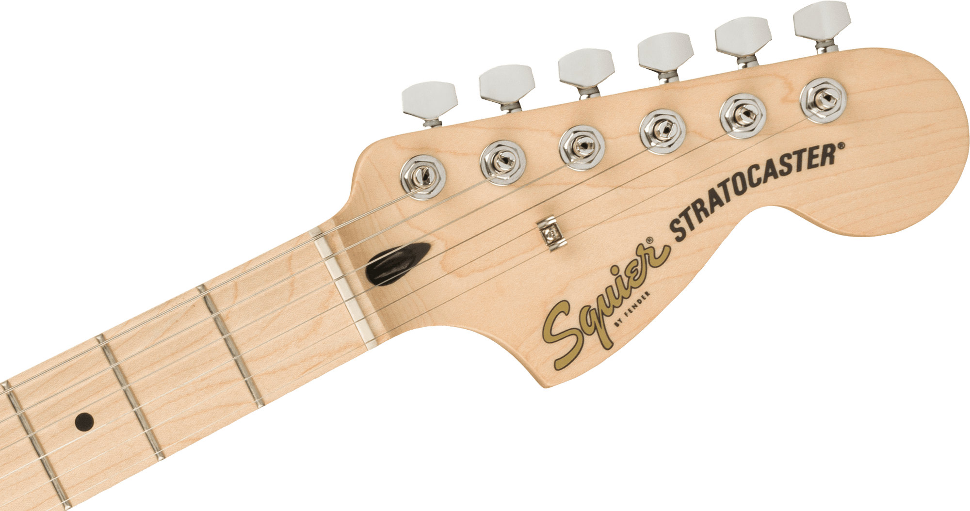 Affinity Series Stratocaster, Black, Maple FB, White Pickguard