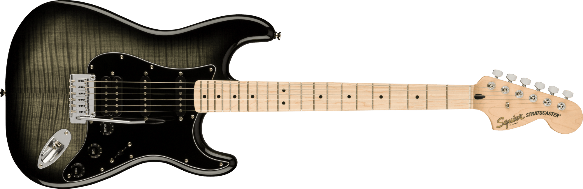 Affinity Series Stratocaster FMT HSS, Maple Fingerboard, Black Pickguard, Black Burst