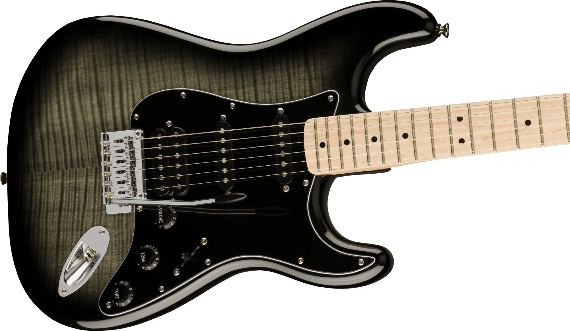 Affinity Series Stratocaster FMT HSS, Maple Fingerboard, Black Pickguard, Black Burst