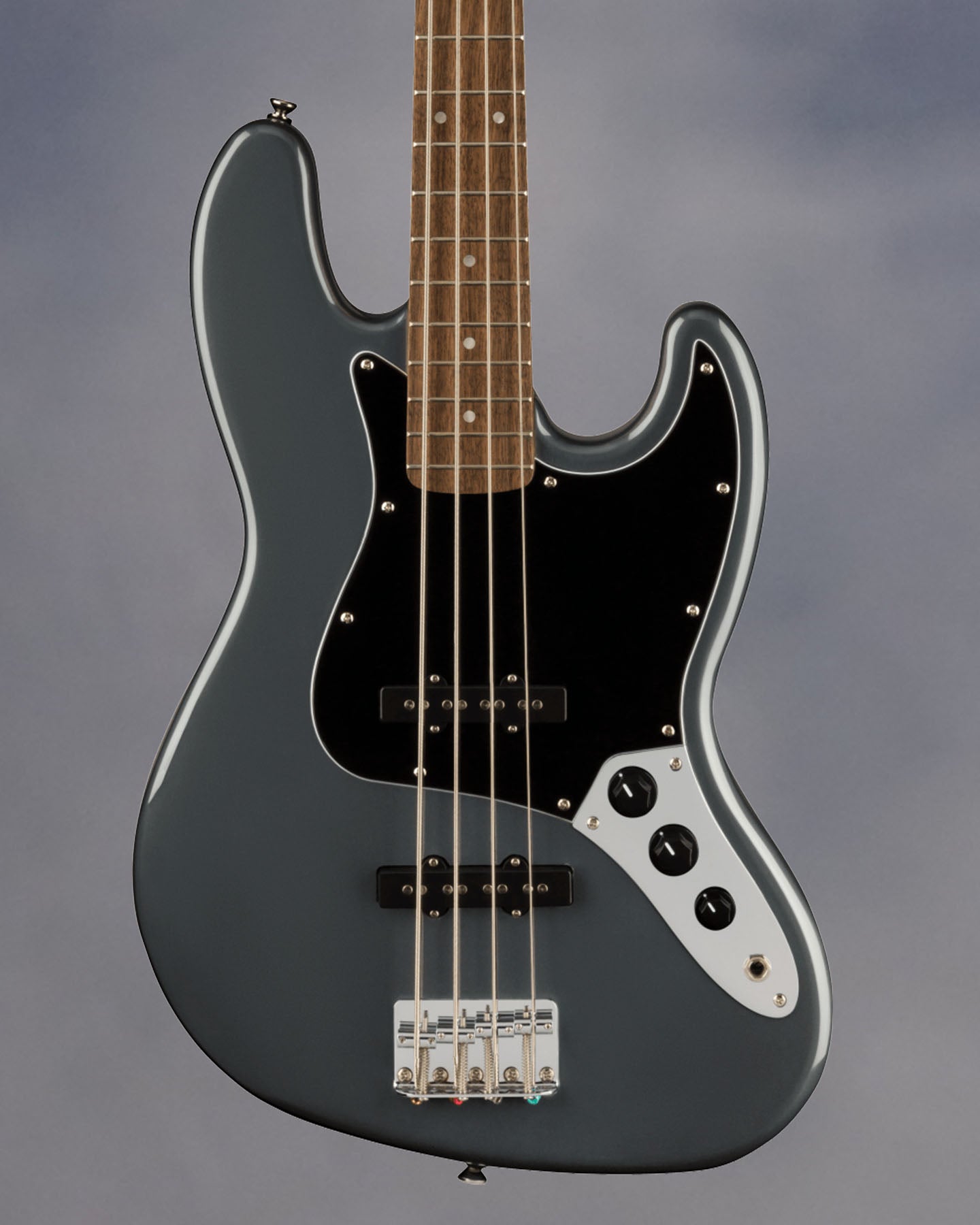 Affinity Series Jazz Bass, Charcoal Frost Metallic, Laurel Fingerboard, Black Pickguard