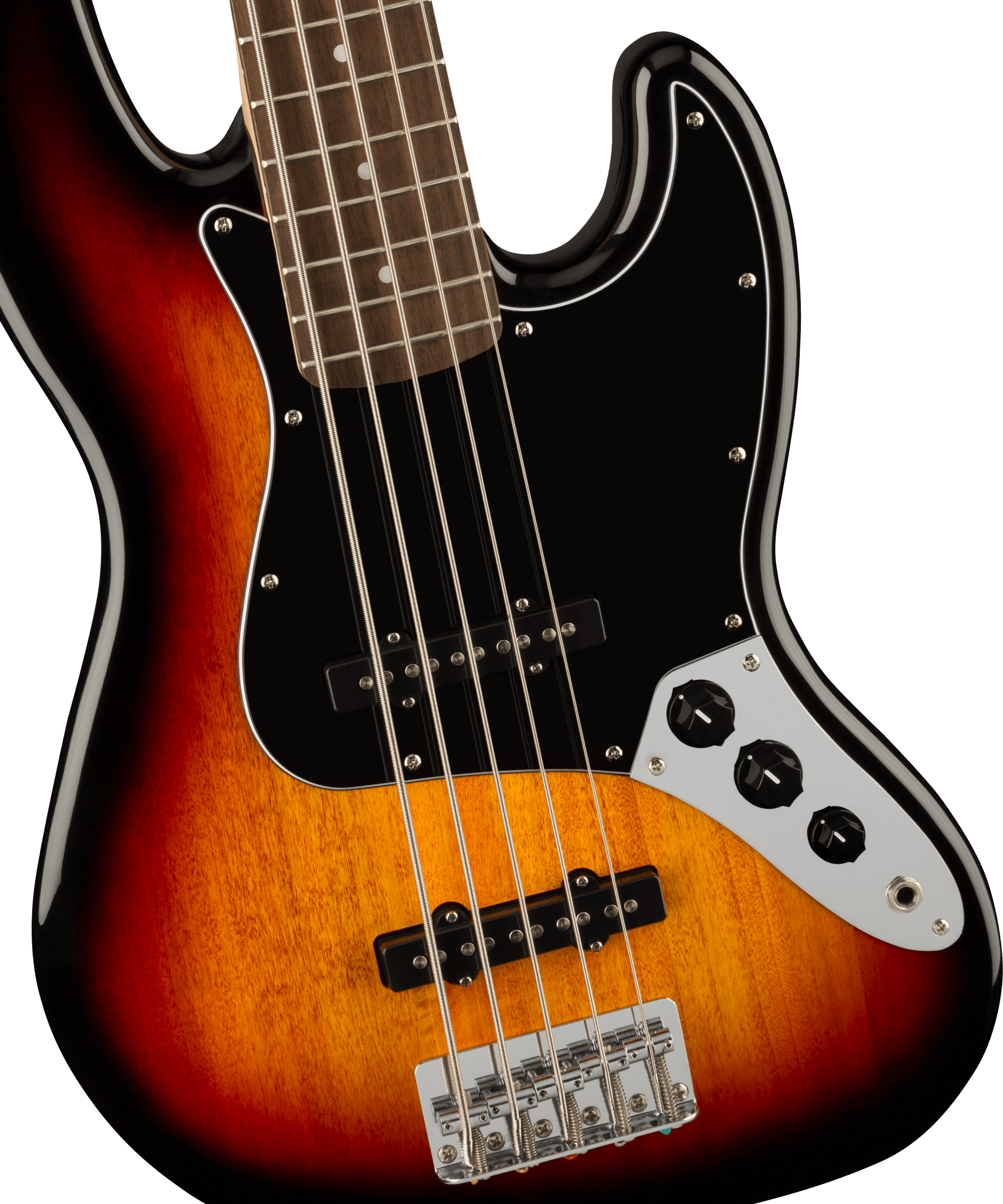 Affinity Series Jazz Bass V, 3-Color Sunburst, Laurel Fingerboard, Black Pickguard