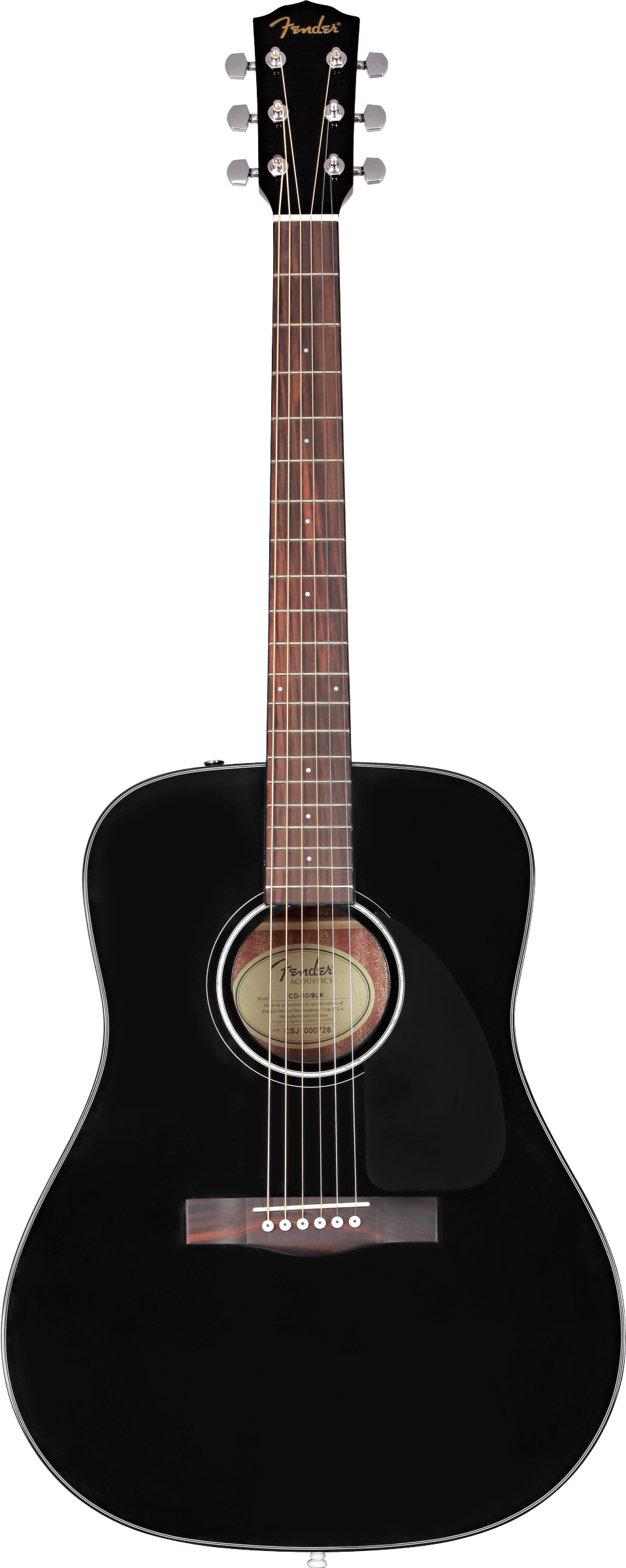 CD-60 Dreadnought V3 w/Case, Walnut Fingerboard, Black