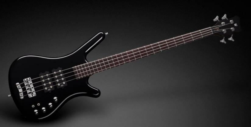 RockBass Corvette Basic 4 String, Solid Black High Polish