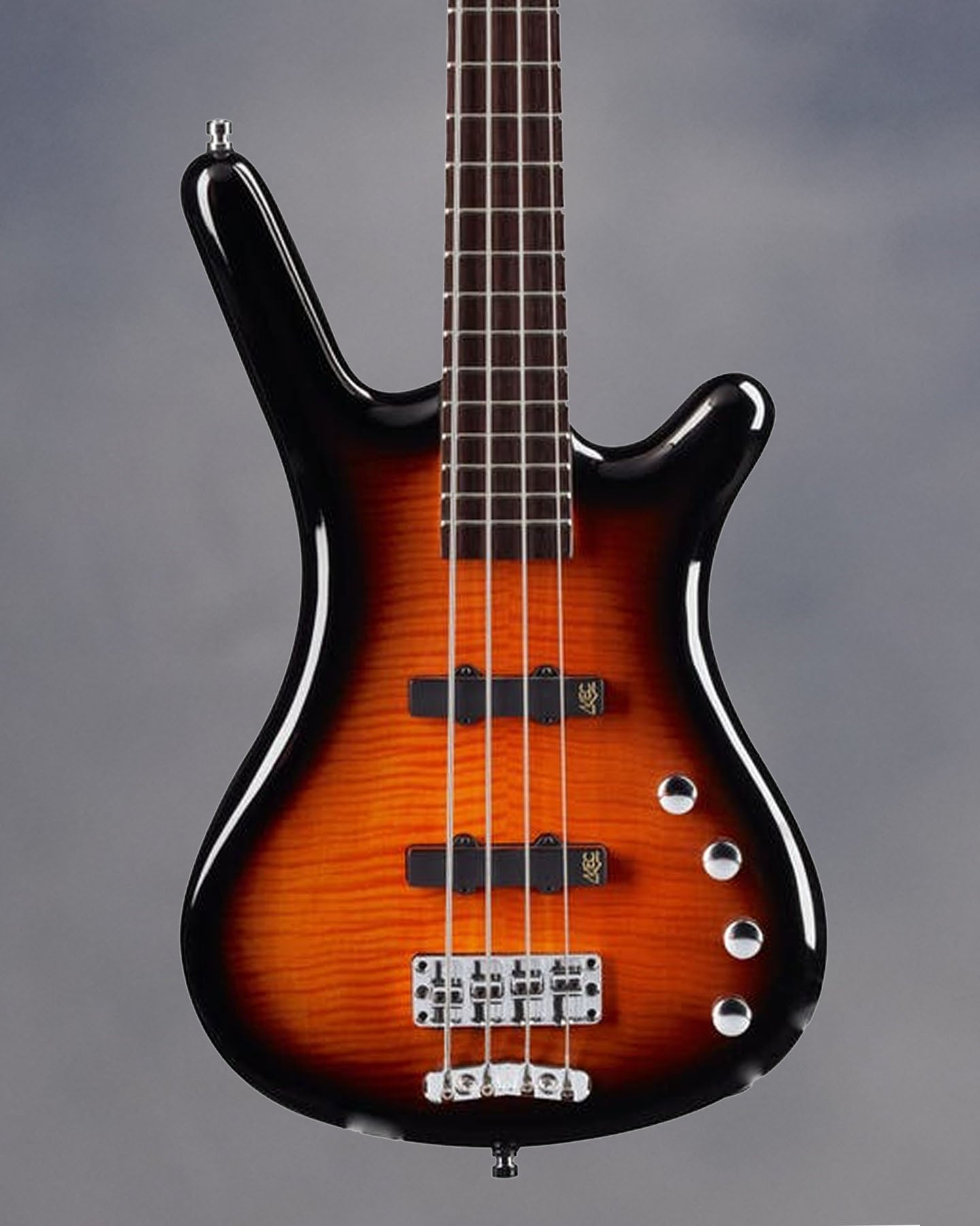 RockBass Corvette Classic 4 String, Almond Sunburst Transparent High Polish