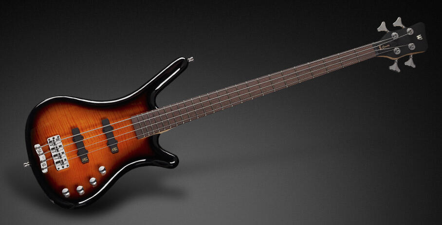 RockBass Corvette Classic 4 String, Almond Sunburst Transparent High Polish