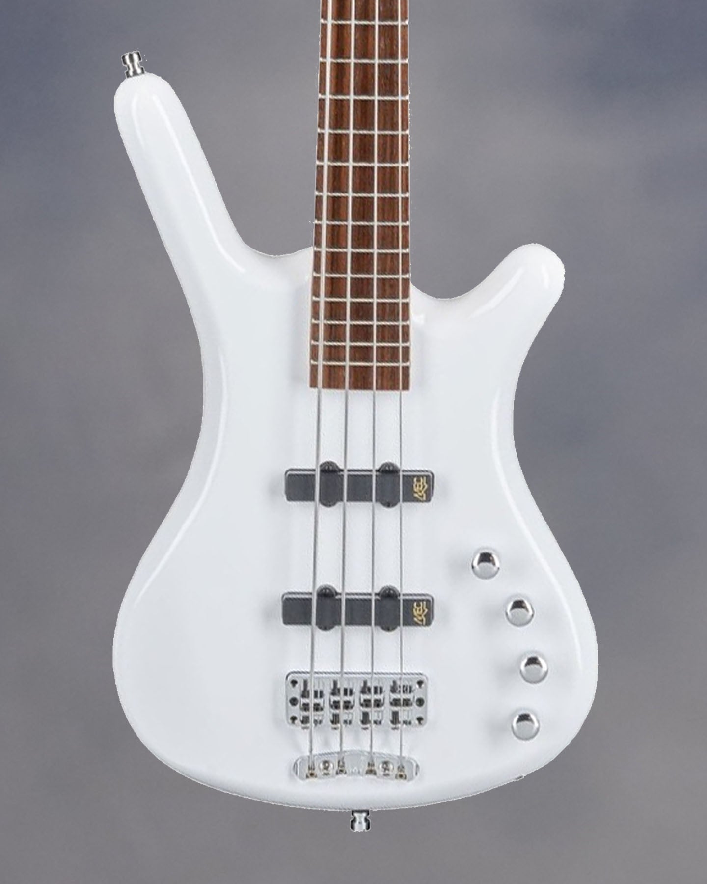 RockBass Corvette Basic 4 String, Solid White High Polish