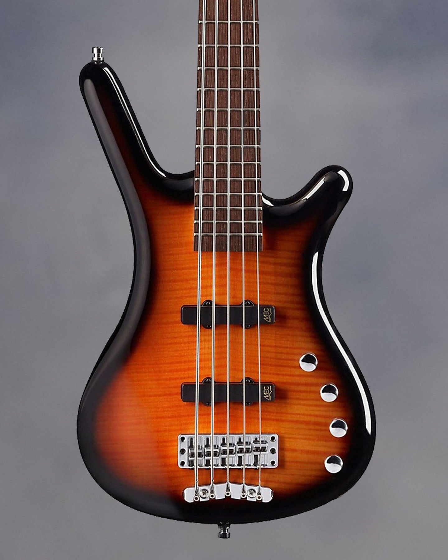 RockBass Corvette Classic 5 String, Almond Sunburst Transparent High Polish