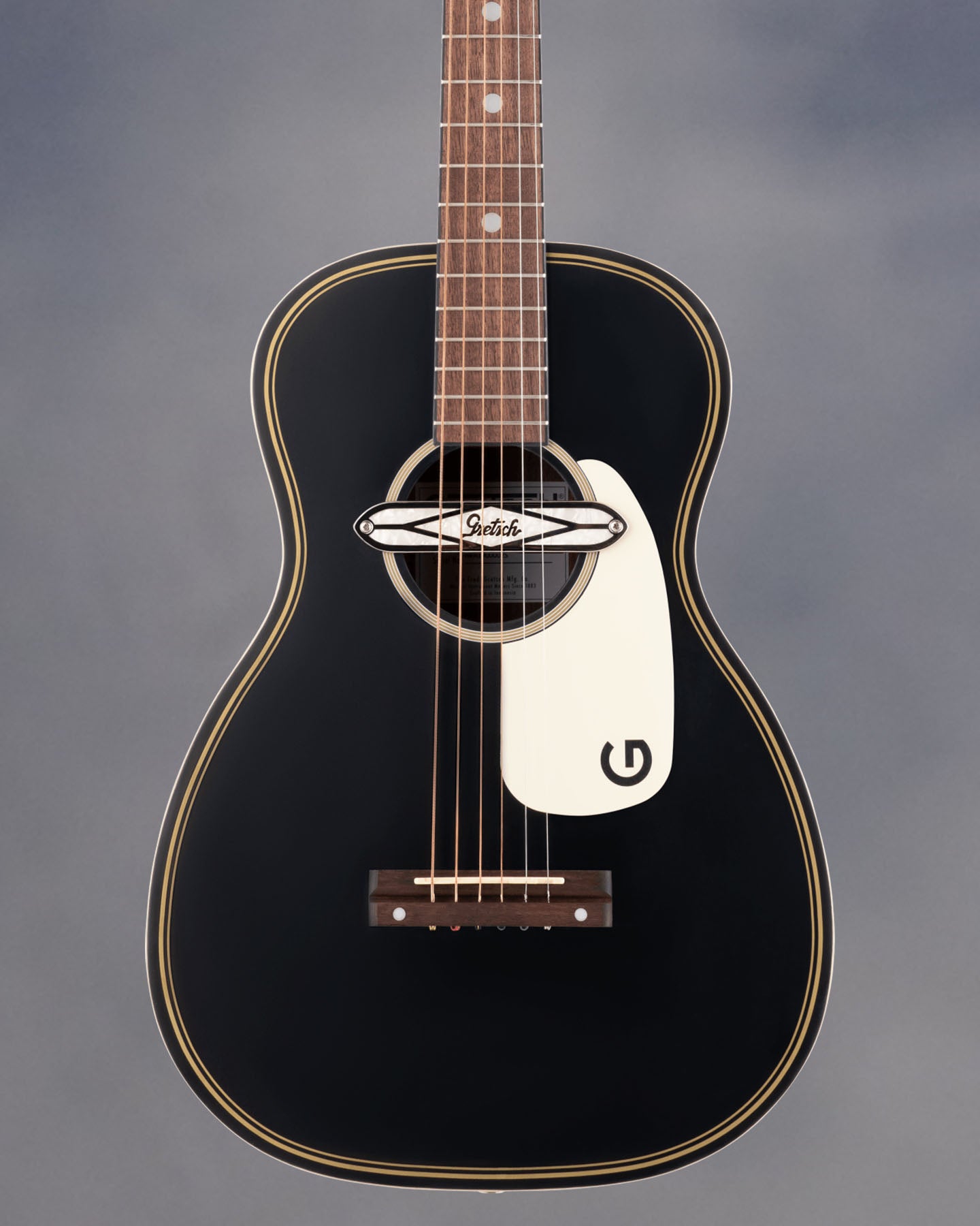 G9520E Gin Rickey, Smokestack Black A/E w/ Soundhole PU, Walnut FB