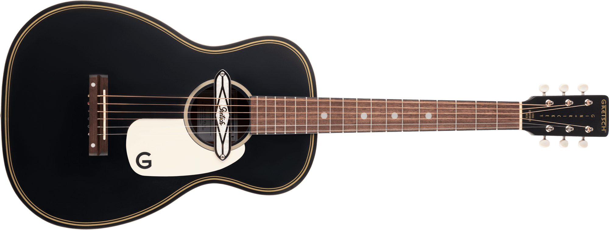 G9520E Gin Rickey, Smokestack Black A/E w/ Soundhole PU, Walnut FB