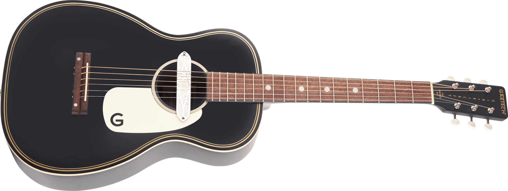 G9520E Gin Rickey, Smokestack Black A/E w/ Soundhole PU, Walnut FB