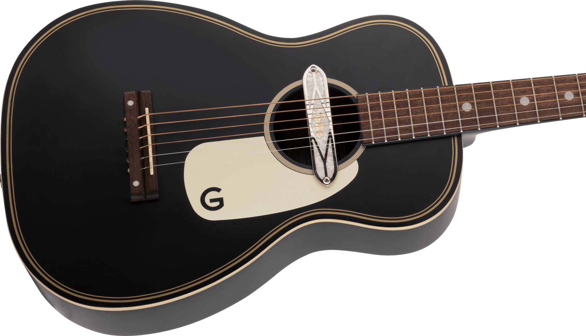 G9520E Gin Rickey, Smokestack Black A/E w/ Soundhole PU, Walnut FB