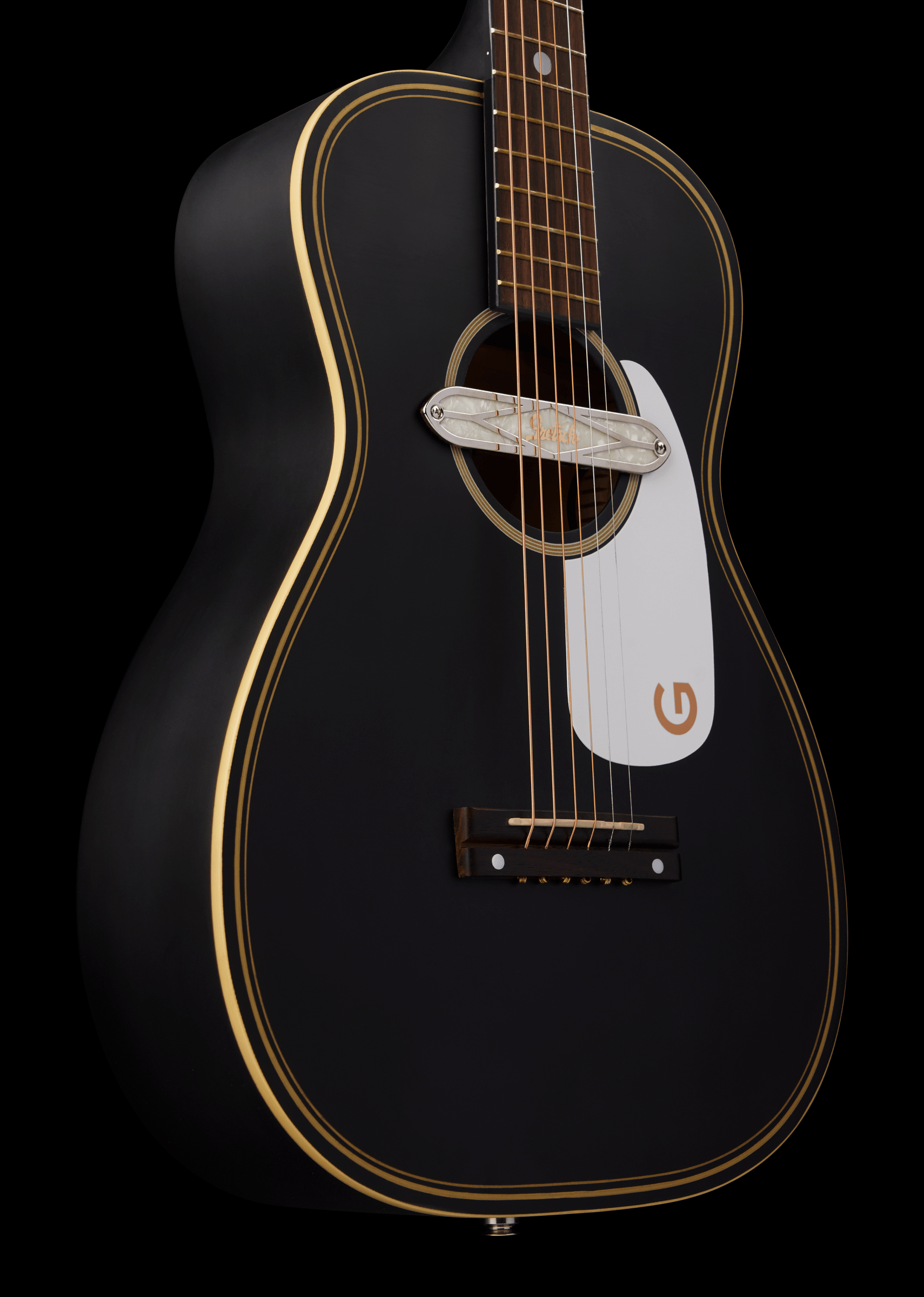 G9520E Gin Rickey, Smokestack Black A/E w/ Soundhole PU, Walnut FB