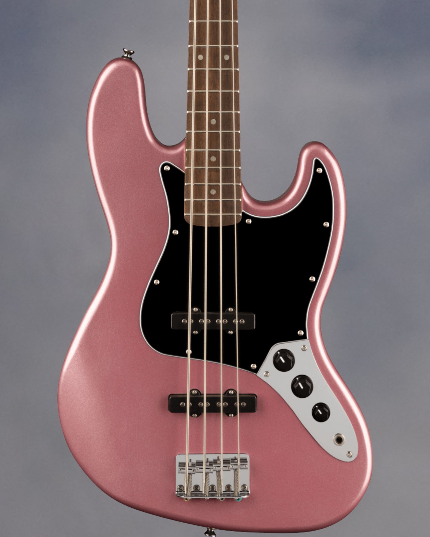 Affinity Series Jazz Bass, Laurel Fingerboard, Black Pickguard, Burgundy Mist