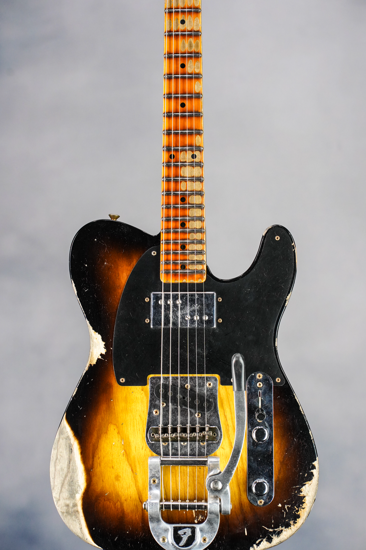 FENDER CUSTOM SHOP CUNIFE BLACKGUARD TELECASTER BIGSBY HEAVY RELIC FADED WIDE 2-TONE SUNBURST