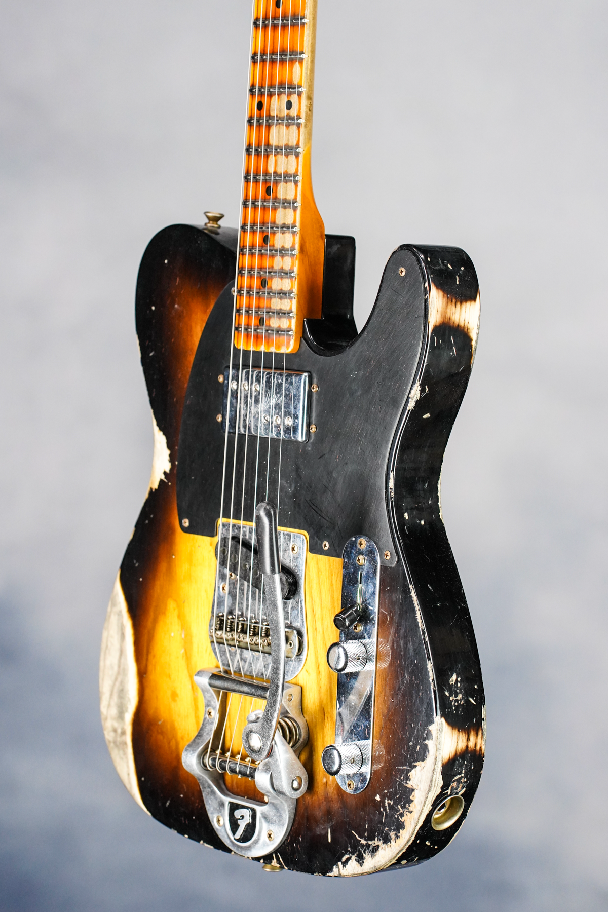 FENDER CUSTOM SHOP CUNIFE BLACKGUARD TELECASTER BIGSBY HEAVY RELIC FADED WIDE 2-TONE SUNBURST