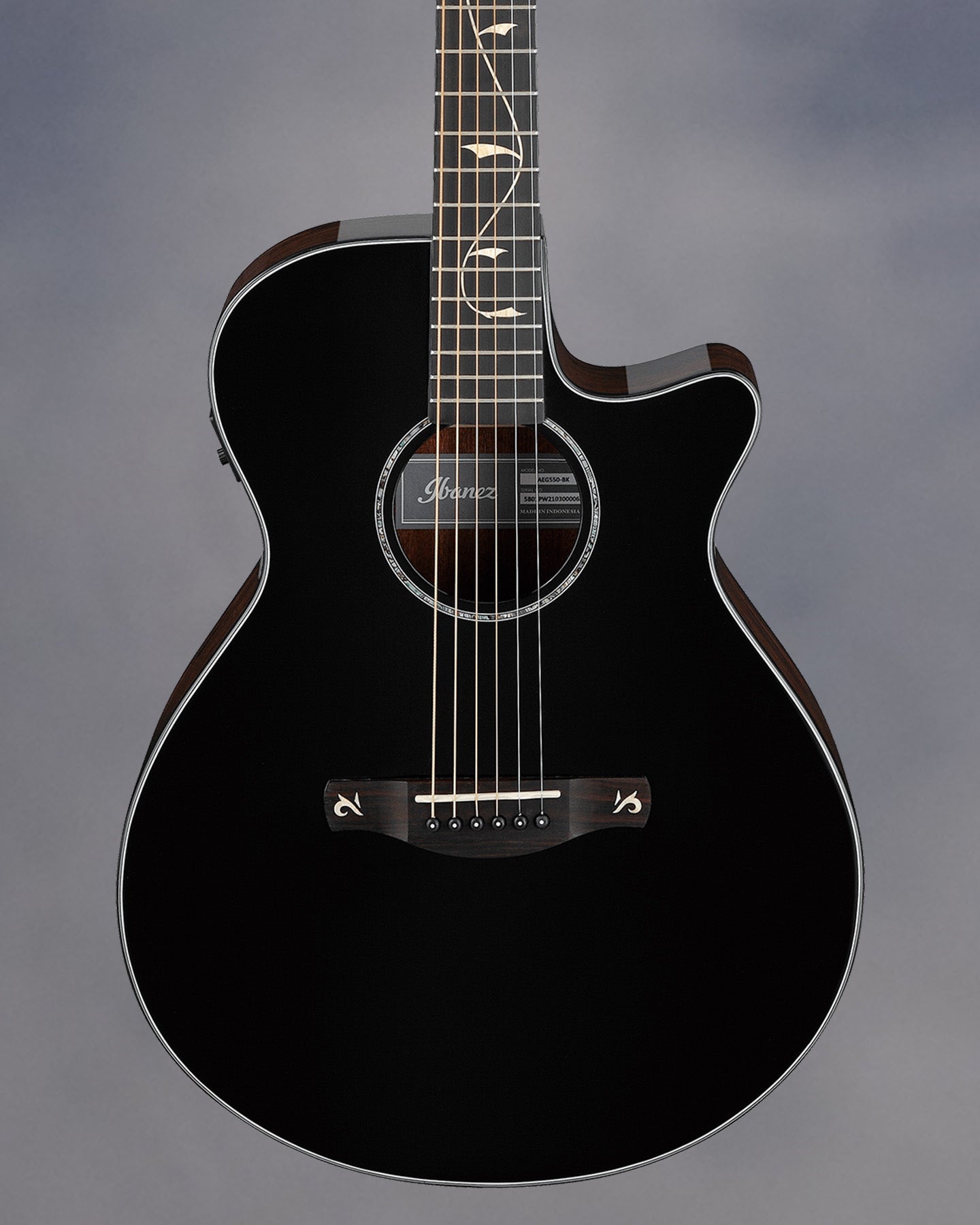 AEG550BK AEG Series Electric Acoustic Guitar, Black