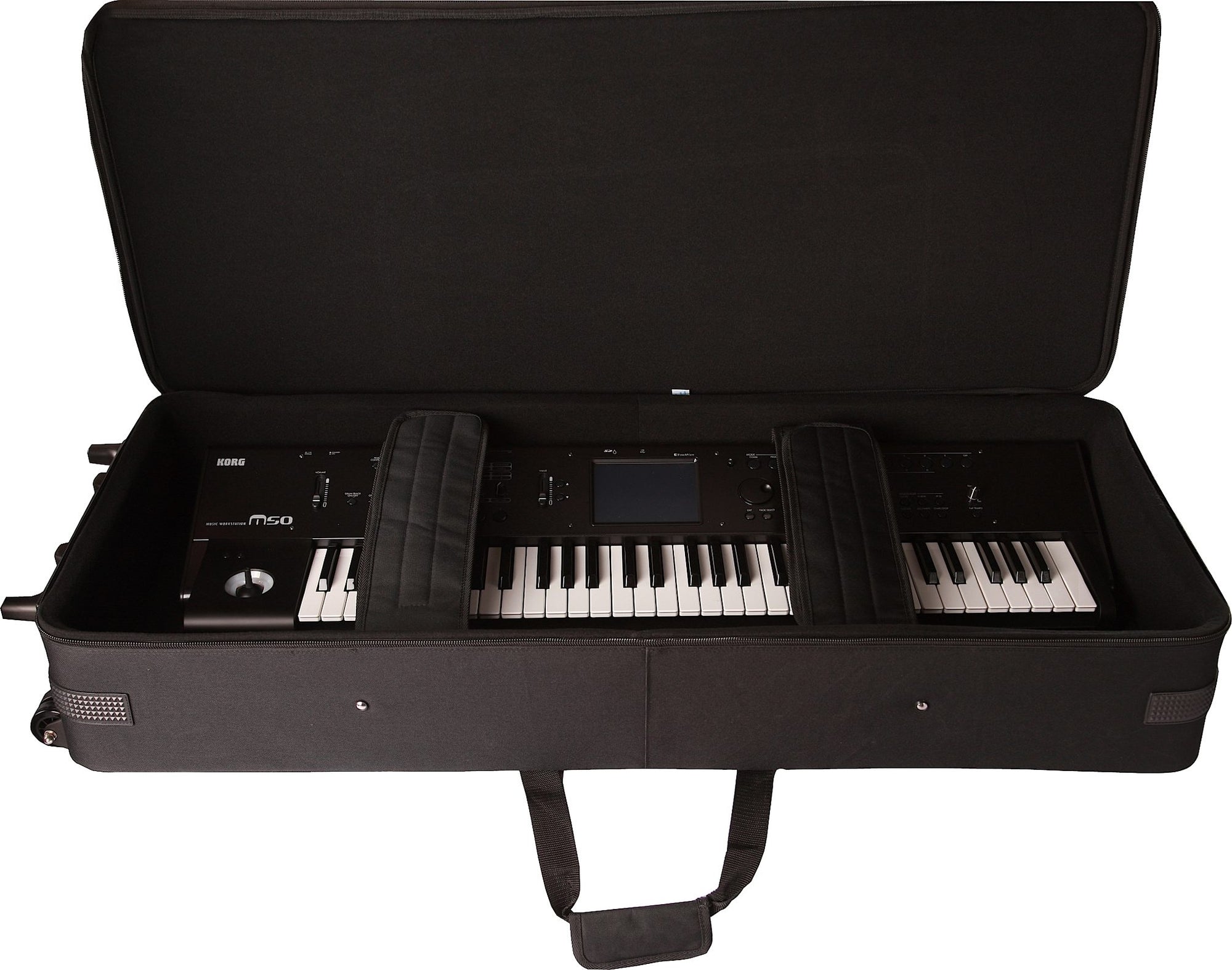 Gator Cases GK-88-SLIM 88-Key Rigid EPS Foam Lightweight Case with Wheels, Reduced Depth