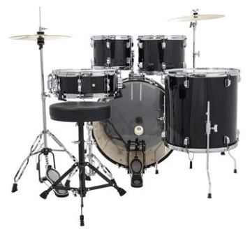 Accent Drive 22" Bass Drum w/Cyms/Hdwe, Blk Sprkl