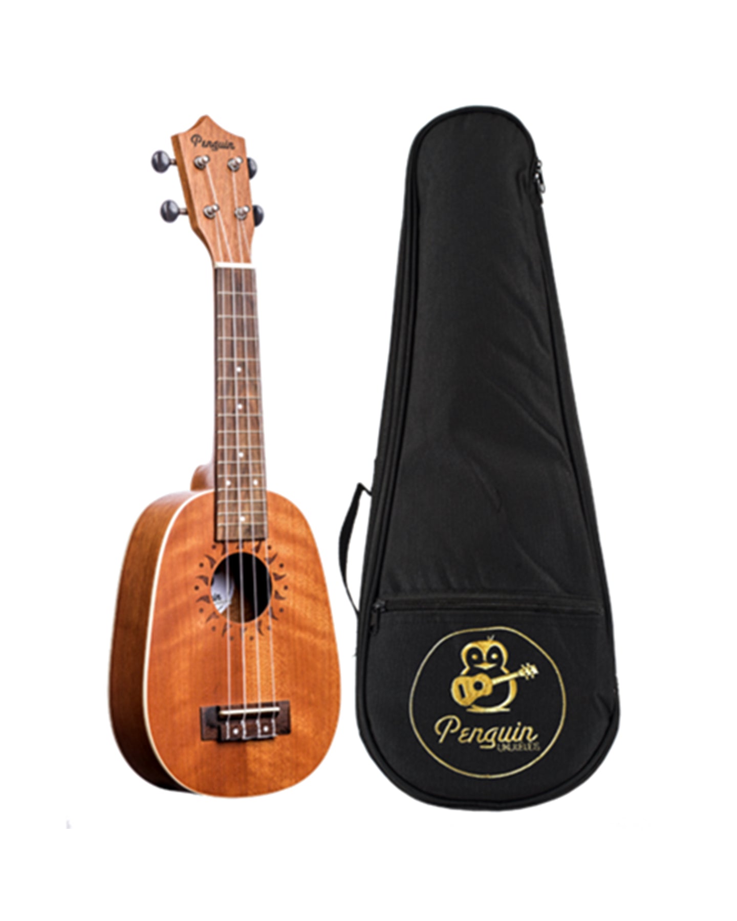 PGUKMPN Penguin Pineapple Ukulele, Mahogany