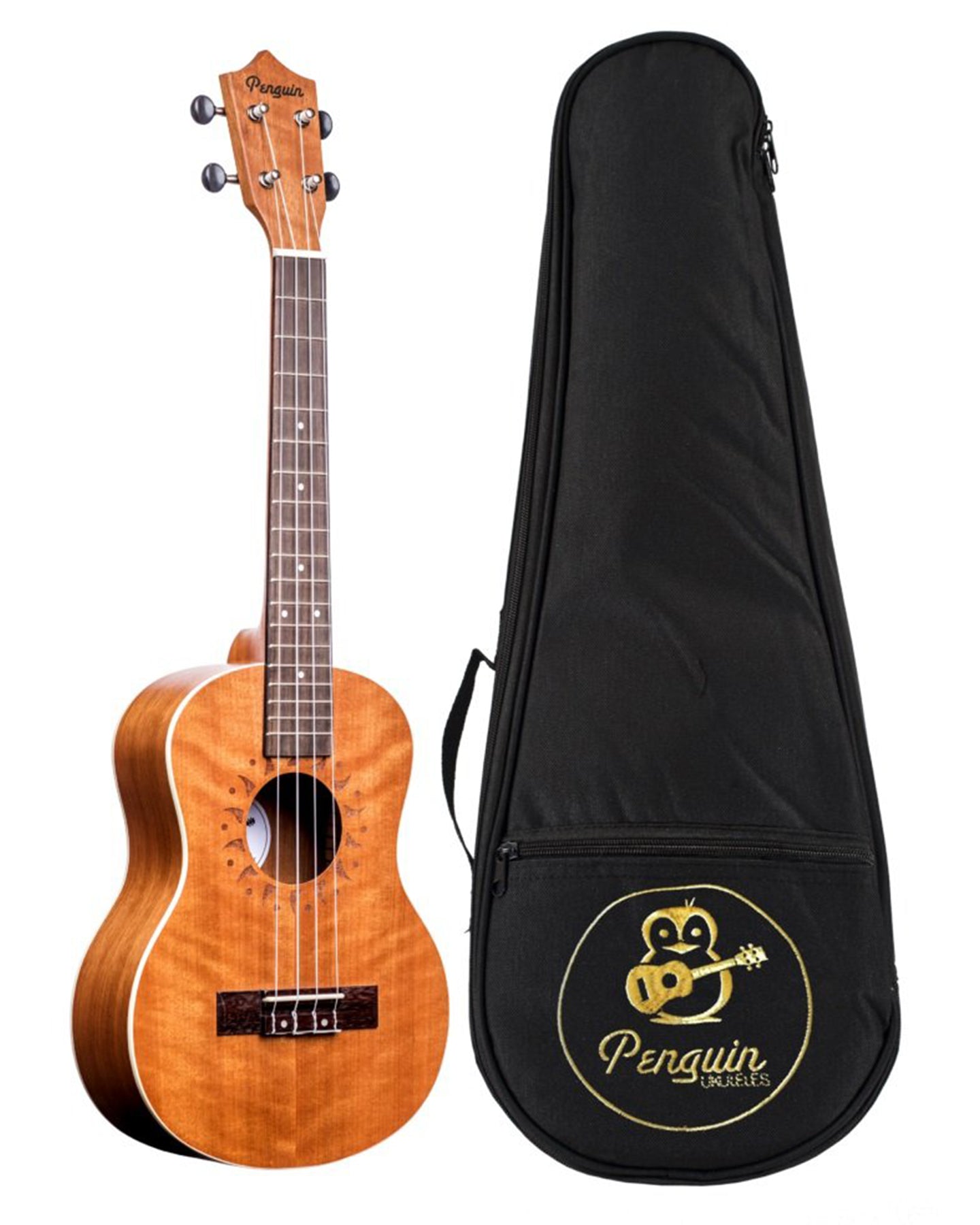 PGUKMT Penguin Tenor Uke, Mahogany with Bag