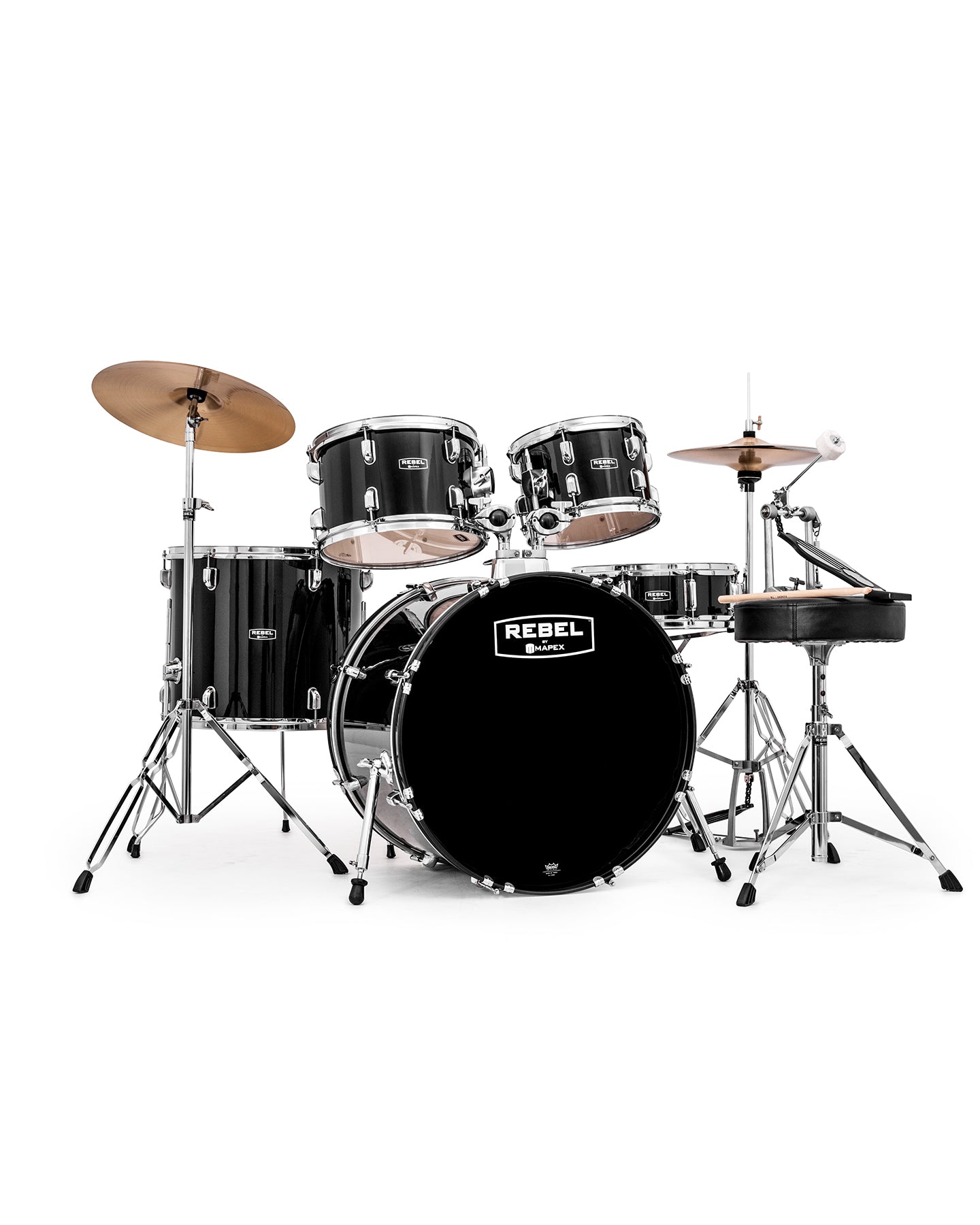 RB5044FTCDK Mapex Rebel 5pc 20" Bass, Blk