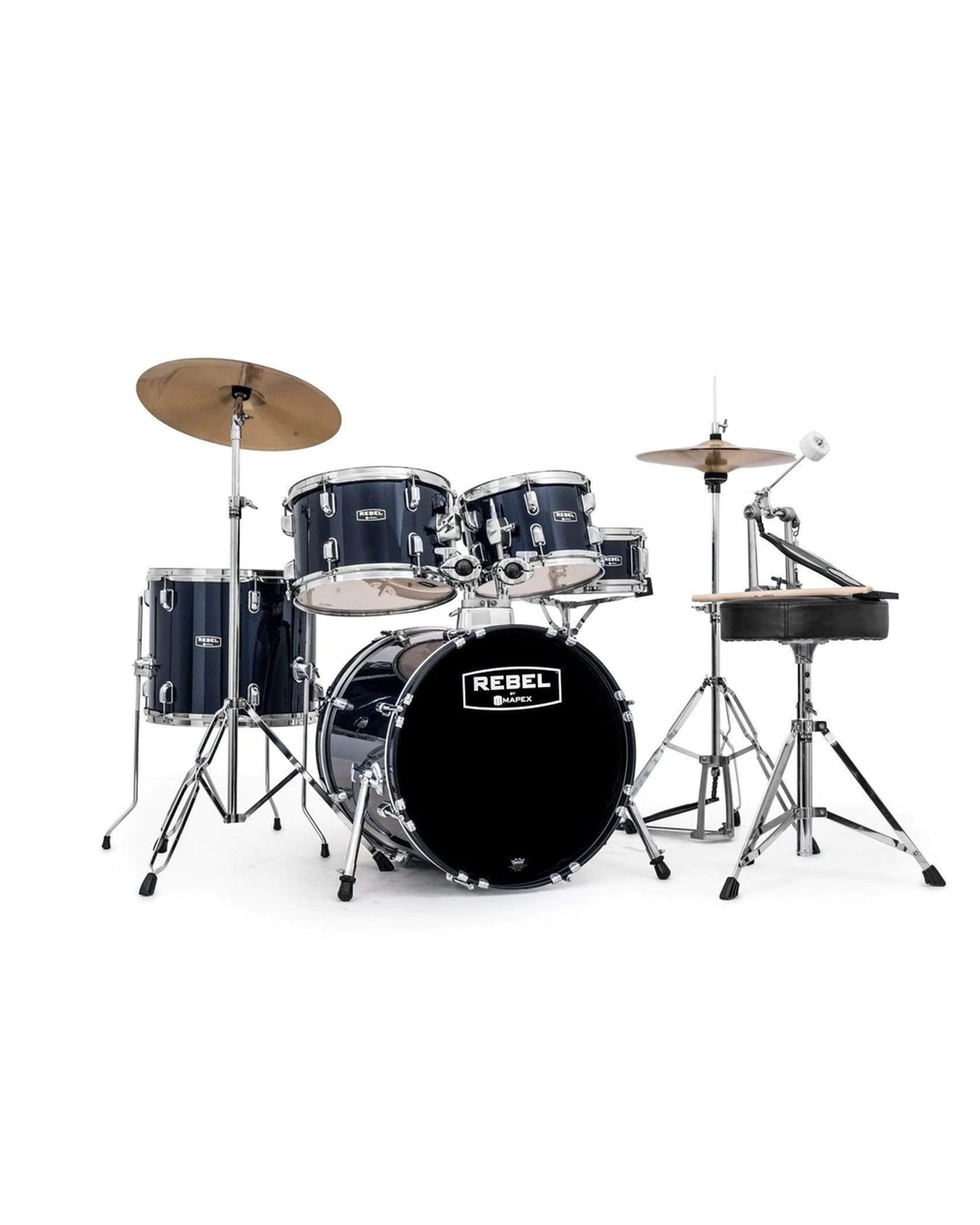 RB5844FTCDK  Mapex Rebel 5pc. 18" Bass, Blk.