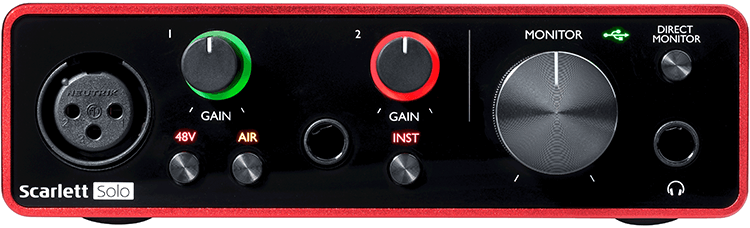 Scarlett Solo Compact USB Audio Interface, 3rd Generation