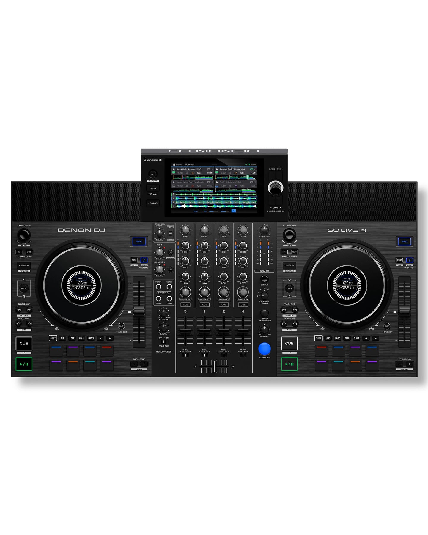 SCLIVE-4 4-Deck Standalone DJ System W/ Wifi