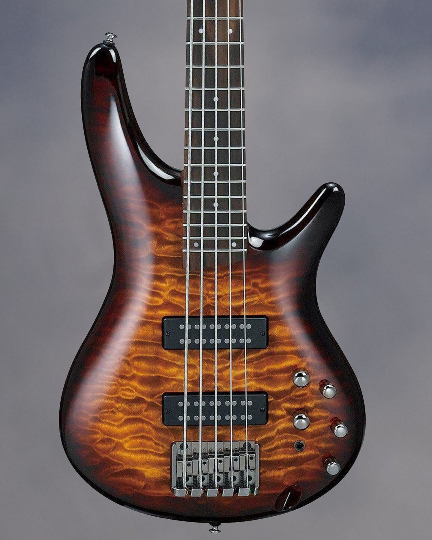 SR405EQMDEB Quilted Maple 5-String Electric Bass, Dragon Eye Burst