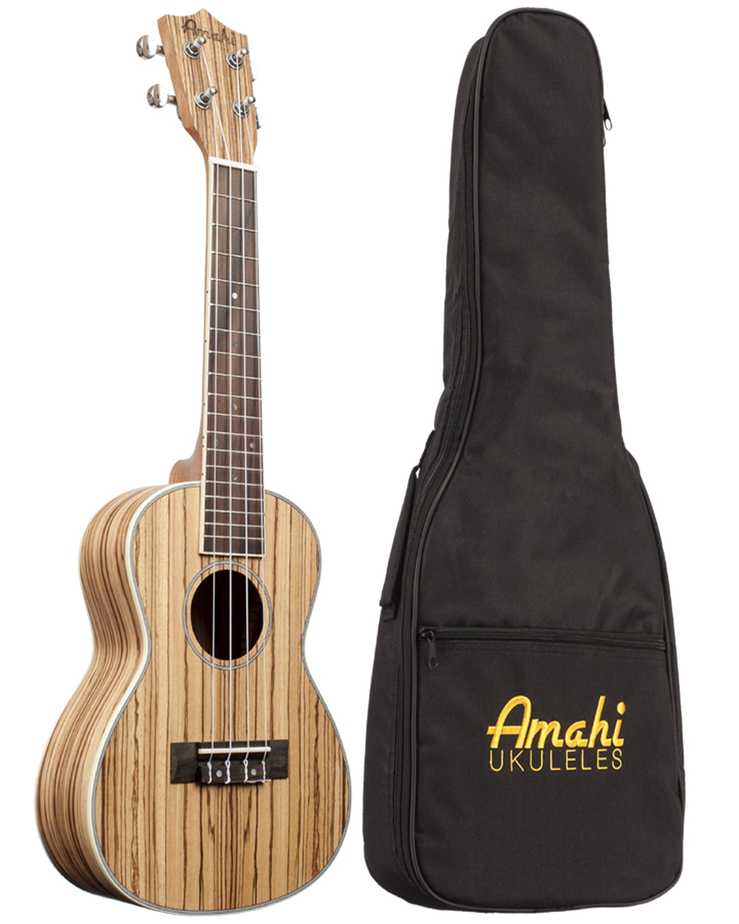 UK330C Classic Series Concert Uke w/Gig Bag, Zebrawood