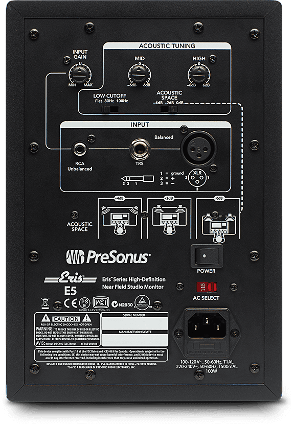 ERIS E5 High-Definition 2-way 5.25" Near Field Studio Monitor